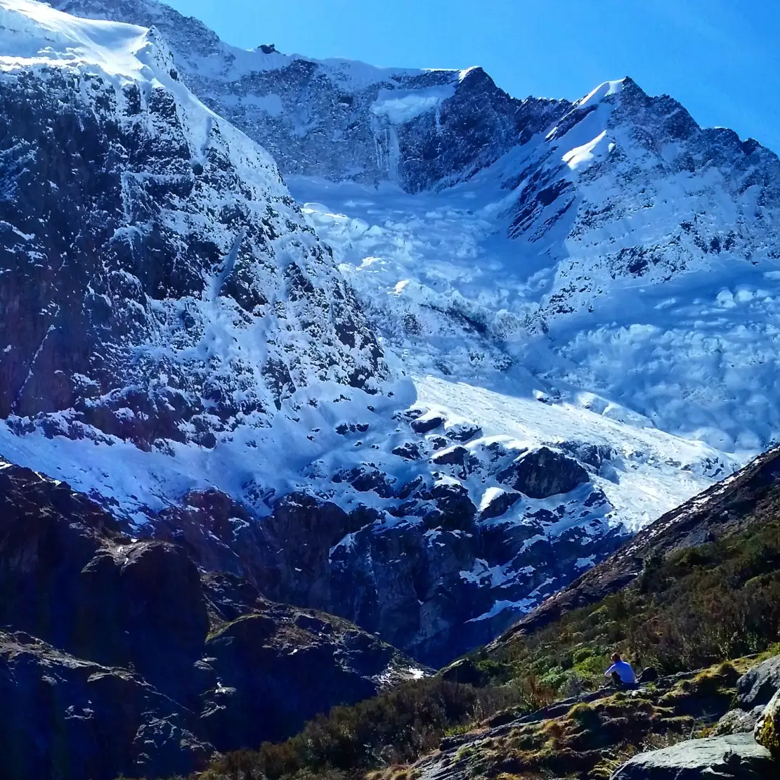 Majestic view of the Rob Roy Glacier